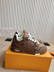 Louis Vuitton Trainer Brown Denim With All Accessories