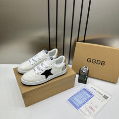 Golden Goose GGDB White Leather BallStar Sneakers With OG Box