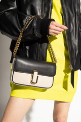 Marc Jacobs The J Marc Shoulder Bag With OG Box & Dust Bag (Black - White - 552)