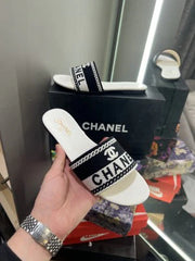 Chanel Hayden Classic Flats With OG Box & Dust Bag (White)