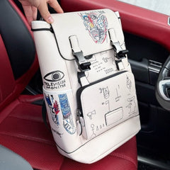 Coach X Jean-Michel Basquiat Leather Backpack High Quality With Dust Cover & Carry Bag W69120