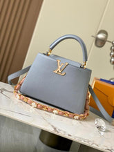 Louis Vuitton LV Capucines M23199 Premium Quality Leather Bag With OG Box & Dust Bag & Extra Shoulder Strap (Grey)