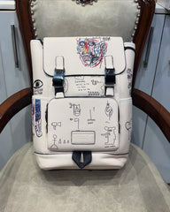 Coach X Jean-Michel Basquiat Leather Backpack High Quality With Dust Cover & Carry Bag W69120