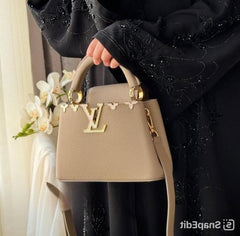 Louis Vuitton LV Capucines BB M25404 Premium Quality Leather Bag With OG Box & Dust Bag & Extra Shoulder Strap (Khaki - 995)