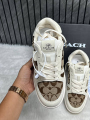 Coach Clip Court Low Top Sneakers For Women With Original Box