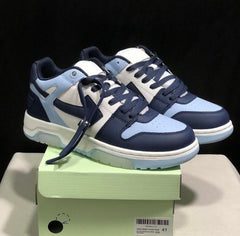 Off White Out of Office Vintage Leather Navy Blue