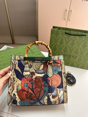 Gucci GG Diana Python Premium Tote Bag With OG Magnetic Box & Dust Bag (Python - 531)