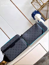 Louis Vuitton LV Virgil Abloh Trio Messenger Multi Crossbody Bag With OG Box & Dust Bag (Grey Flower Blue 45310)