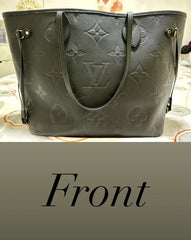 Louis Vuitton Green Monogram Giant With Pouch Empreinte Leather Neverfull MM Bag Green With Dust Bag M5686