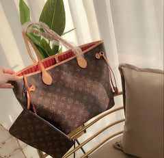Louis Vuitton LV Neverfull Mono Brown Tote Bag