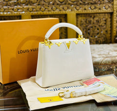 Louis Vuitton Capucines BB Snow White Big OG Double Box With Dust Bag 98147 White
