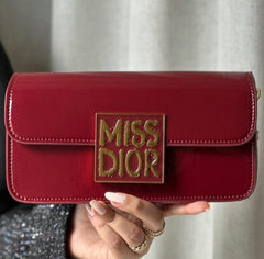 Miss Dior By Christian Dior Flap Cherry Red Bag With OG Double Box High Quality M2611 Cherry Red