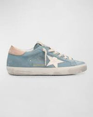Golden goose V-Star in silver-blue suede with white leather star