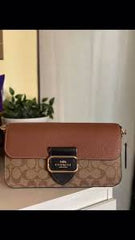 Coach Morgan 27 Shoulder Bag With OG Box & Dust Bag (5710 Apricot Khakhi)