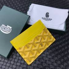 Goyard Saint Sulpice Card Holder Wallet With Dust & OG Box Yellow 9636