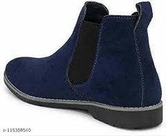 Zara Chelsea boots Navy Suede