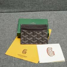 Goyard Saint Sulpice Card Holder Wallet With Dust & OG Box Brown 9636