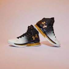 Under Armour Stephen Curry 1 Black White Gold Under Armour Stephen Curry 1 Black White Gold