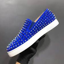 christian Louboutin Blue Slipon Sneakers