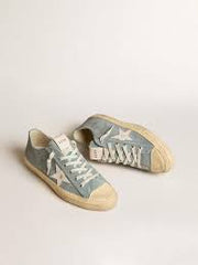 Golden goose V-Star in silver-blue suede with white leather star