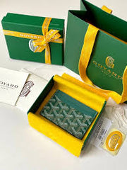 Goyard Saint Sulpice Card Holder Wallet With Dust & OG Box Green 9636
