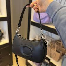 Coach GB Teri Shoulder Bag With Signature Quilting With OG Box & Dust Bag (CA548 Black)