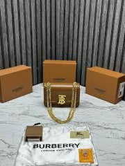 Burberry TB CalfSkin Brown Sling With OriginalBox