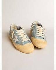 Golden goose V-Star in silver-blue suede with white leather star