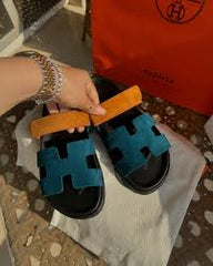 HERMES Calfskin Mens Chypre Sandals