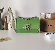 Burberry TB CalfSkin Green Sling With OriginalBox