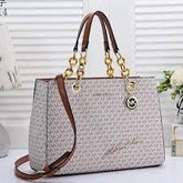 Michael Kors Cynthia Signature Bag With Dust Bag (5340 Beige Brown)