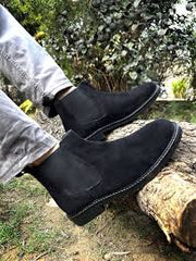 Zara Chelsea boots Black Suede