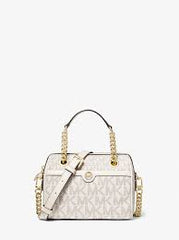 Michael Kors Blair Boston With OG Box & Dust Bag (22312 Beige White)
