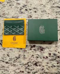 Goyard Saint Sulpice Card Holder Wallet With Dust & OG Box Green 9636