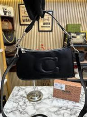 Coach GB Teri Shoulder Bag With Signature Quilting With OG Box & Dust Bag (CA548 Black)