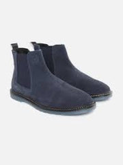 Zara Chelsea boots Navy Suede