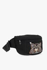 Kenzo Waist Nylon Pouch Track Belt Bag Signature With Dust Bag (K131 Black Purple)