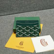 Goyard Saint Sulpice Card Holder Wallet With Dust & OG Box Green 9636