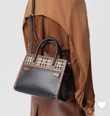 Burberry Baby Title Bag In Vintage Check Leather With OG & Dust Bag (3317)