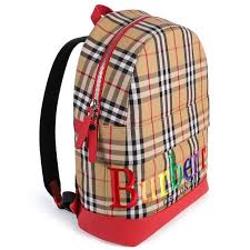 Burberry Nylon Check TB Logo Rucksack Unisex Backpack Rare Plaid With Dust Bag B8890 Black