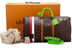 Louis Vuitton Keepall Bandouliere 55 Trunk NO7 Weekend Travel Duffle Bag With Tag & Dust Bag (8273)