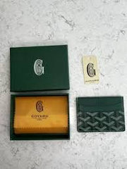 Goyard Saint Sulpice Card Holder Wallet With Dust & OG Box Brown 9636