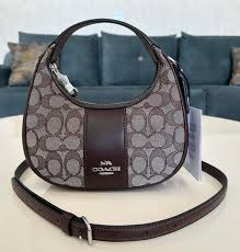 Coach Carmen Shoulder Bag With OG Box Dust Bag 681214 Brown Cloth