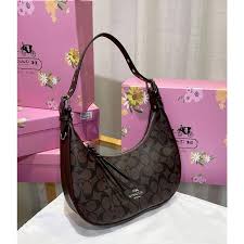 Coach Carmen Mini Crossbody In Signature Jacquard Coffee & Black With OG Box & Dust Bag (2750)