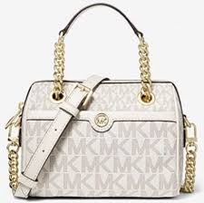 Michael Kors Blair Boston With OG Box & Dust Bag (22312 Beige White)