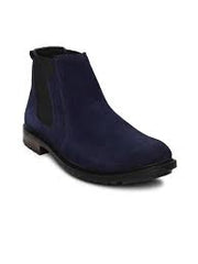 Zara Chelsea boots Navy Suede
