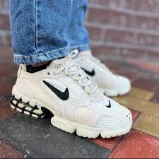 Nikee Air Zoom Spiridon Cage 2 x Stussy Fossil with og box