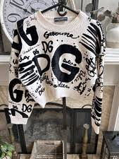 DOLCE GABBANA SPRAY PAINT PREMIUM FULL SLEEVES SWEATER FOR WOMENS