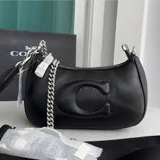 Coach GB Teri Shoulder Bag With Signature Quilting With OG Box & Dust Bag (CA548 Black)