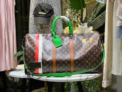 Louis Vuitton Keepall Bandouliere 55 Trunk NO7 Weekend Travel Duffle Bag With Tag & Dust Bag (8273)